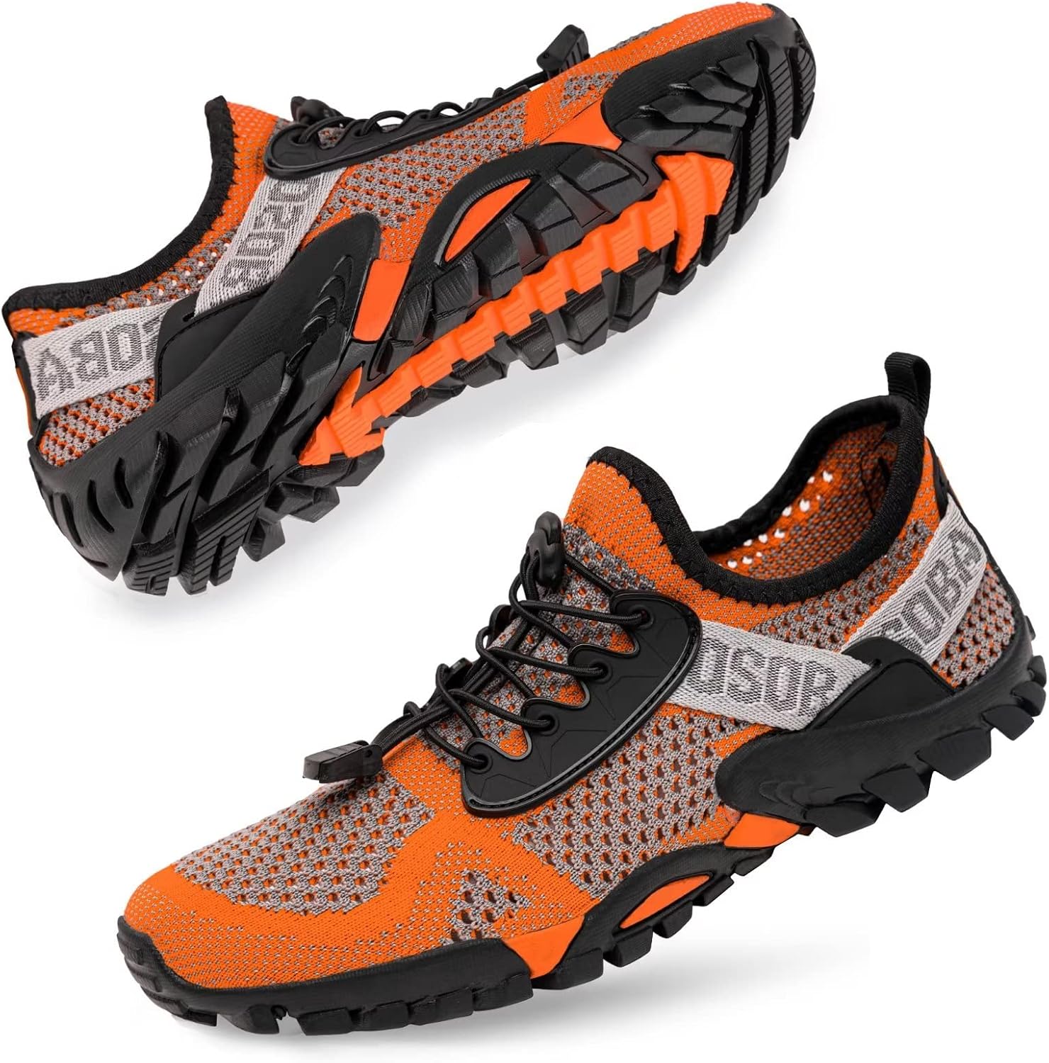 

Водные тапочки SOBASO для женщин и мужчин, быстросохнущие для плавания, пляжа, водного спорта, дайвинга, походов, парусного спорта и путешествий, оранжевый/серый