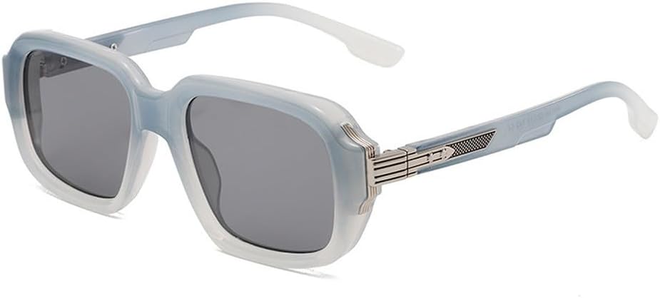 

Мужские солнцезащитные очки в стиле ретро с градиентным переходом цвета, защита от ультрафиолета UV400; женские солнцезащитные очки с заклепками, сине-зеленые HVTVTLA, Light Blue Grey