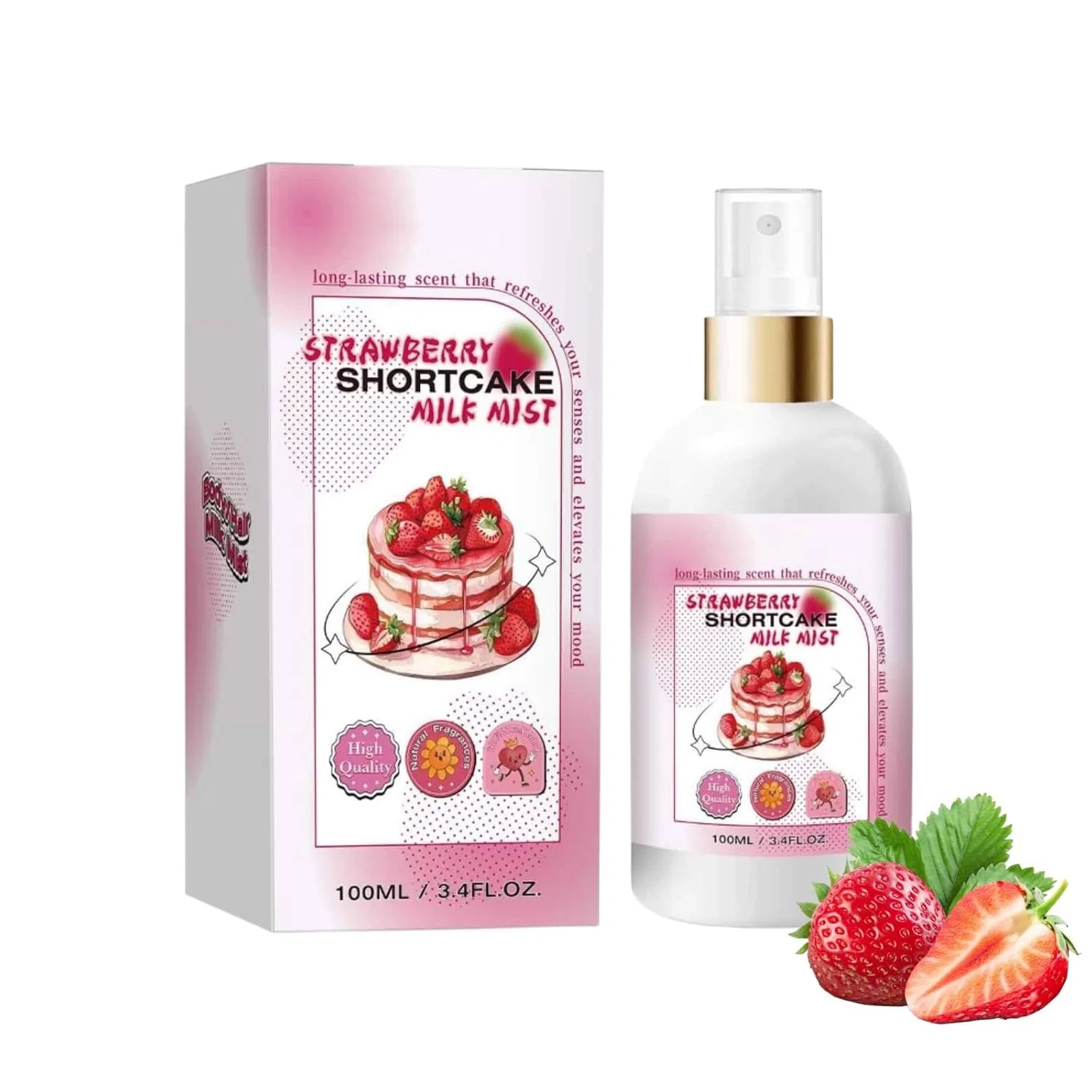 Женский спрей для тела Strawberry Cream Puff Body Milk Mist Radiantre