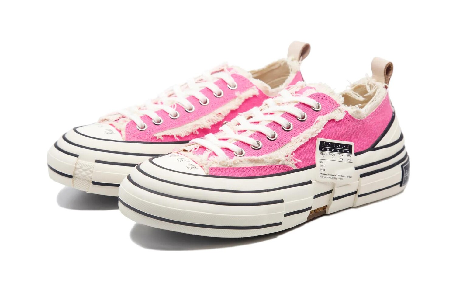 Детские кроссовки для скейтбординга PS Low-top Ярко-розовые Xvessel — фото 3