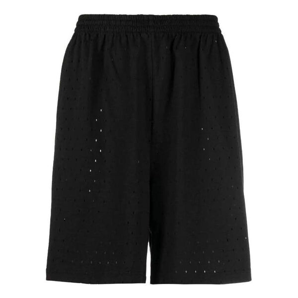 

Шорты perforated elastic waistband shorts 'black' Balenciaga, черный