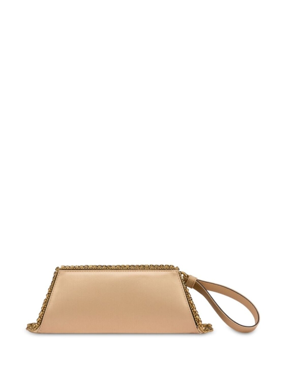 

Alberta Ferretti атласный клатч с заклепками, нейтральный цвет