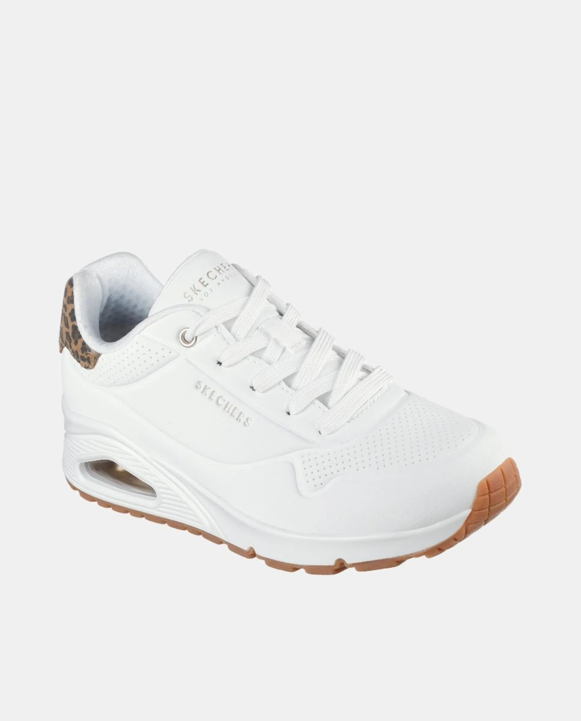 Женские кроссовки из кожи с воздушной камерой Skechers, белый — фото 2