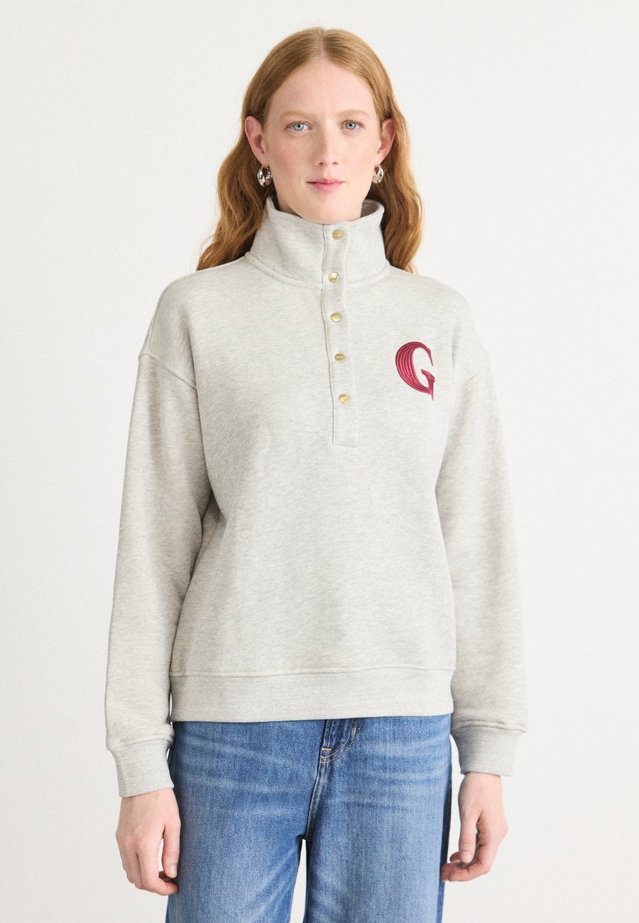 

Толстовка GANT BADGE HALF BUTTON UP, Light Grey Melange/Mottled Light Grey