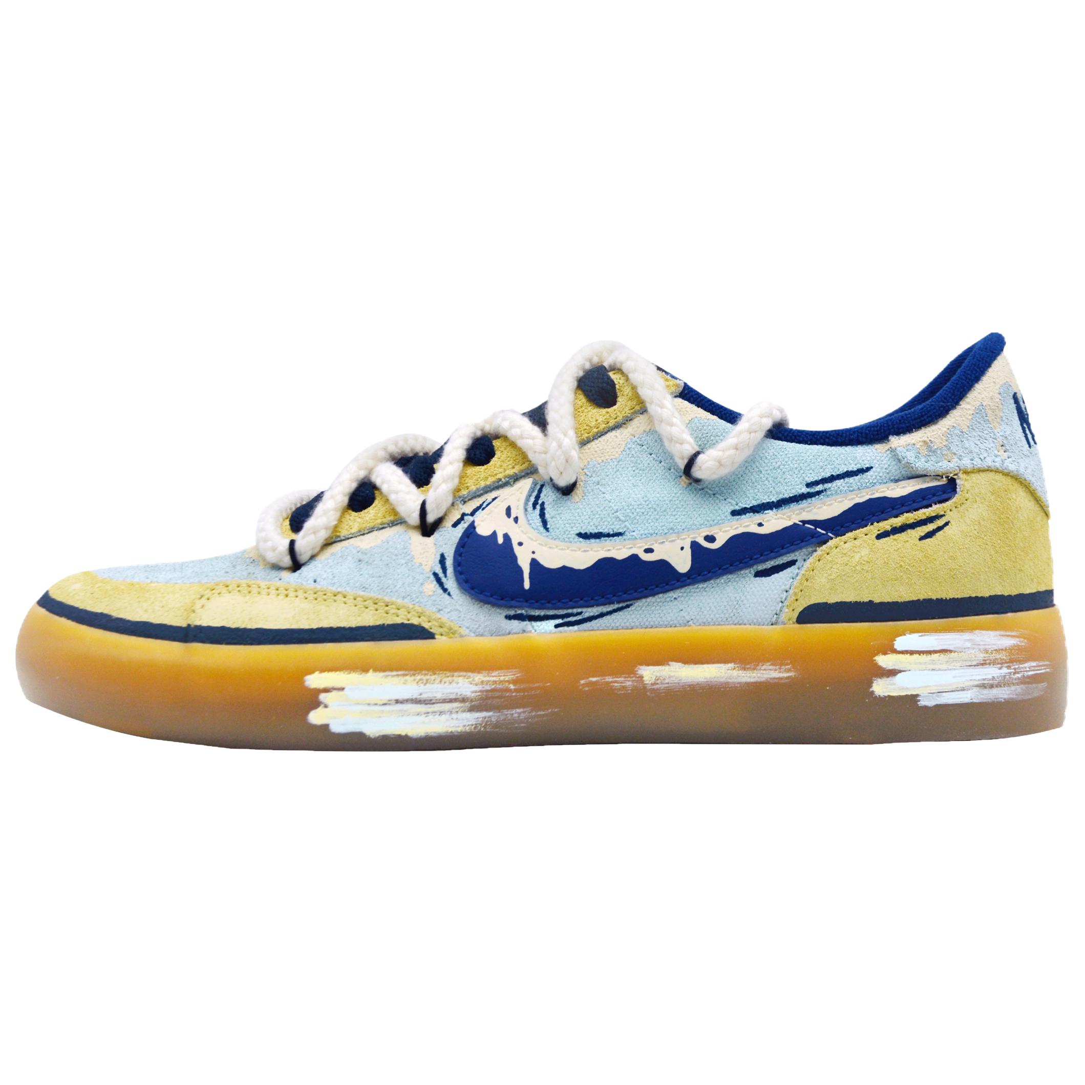 

Nike Наследие вулканизации морская соль сырное покрытие устойчивые к истиранию легкие низкие скейтборд кроссовки унисекс синий небесно-голубой, цвет Sky Blue