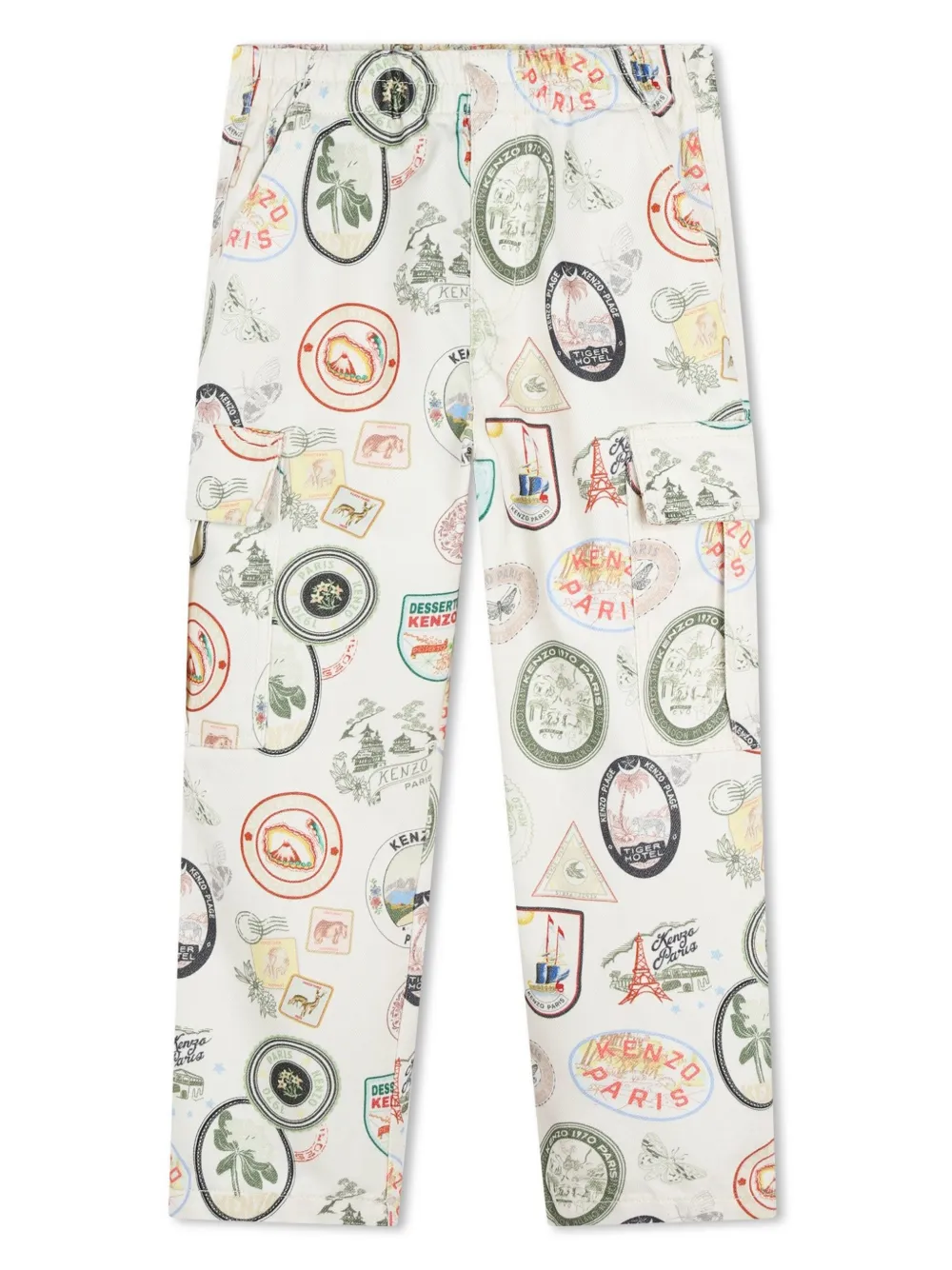 

Брюки карго с принтом Kenzo Kids, нейтральный