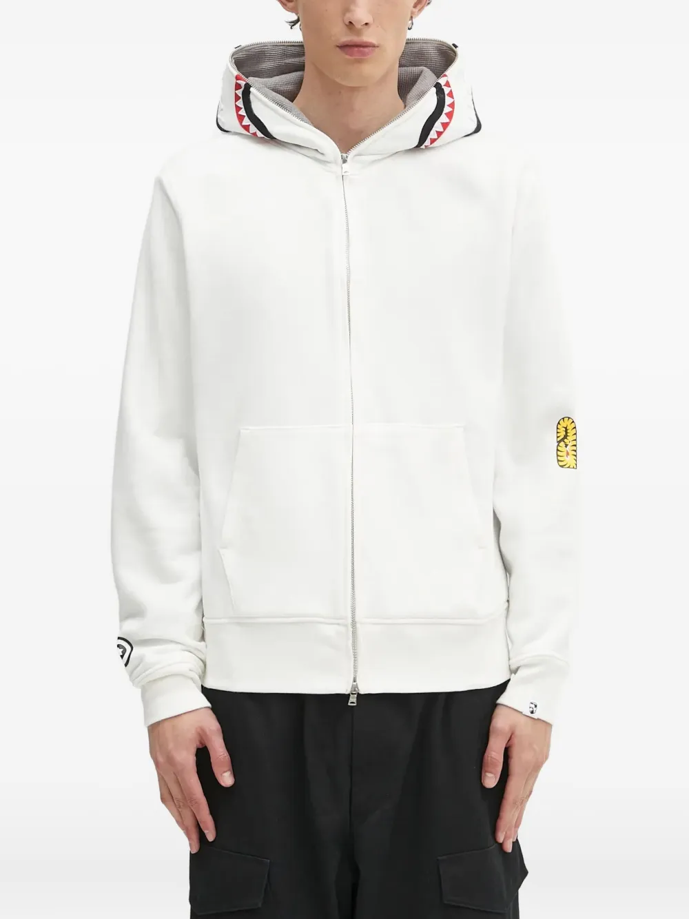 

Худи на молнии A BATHING APE, белый