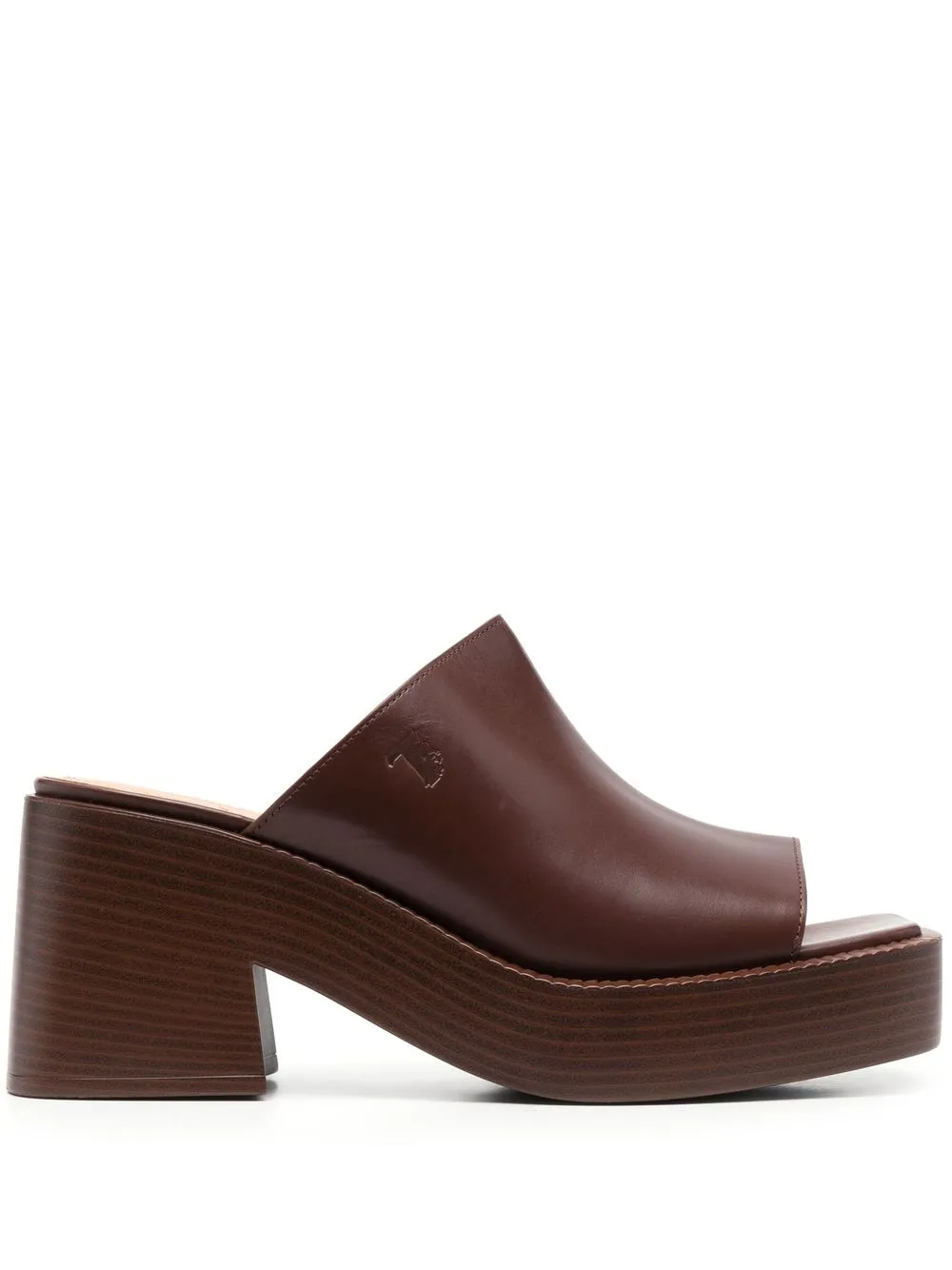Мюли на платформе TOD'S, коричневый