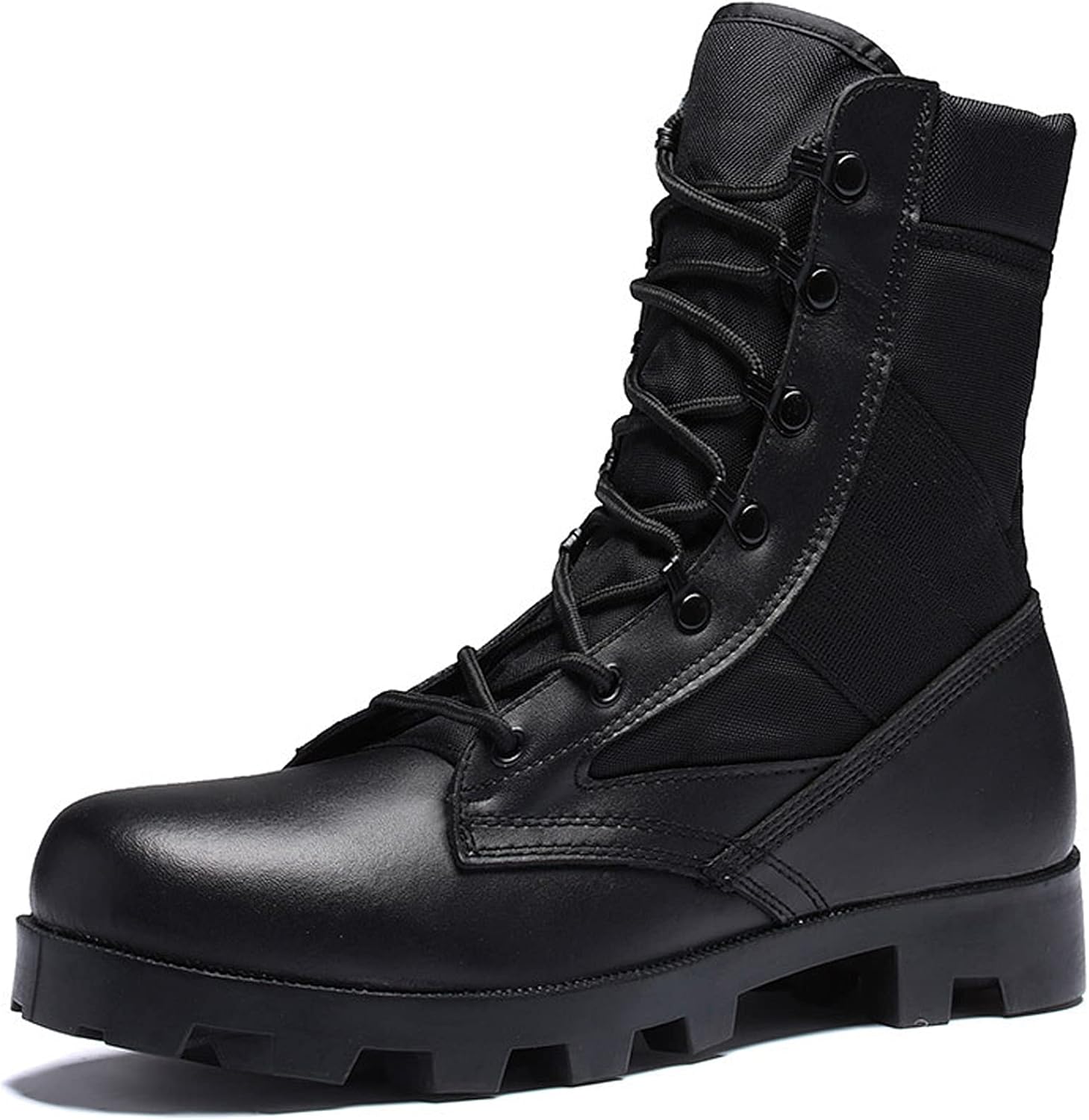 

Мужские треккинговые ботинки hongrenamz, высокие, для альпинизма, водонепроницаемые, с шнуровкой, для ходьбы - Песочный цвет, черный