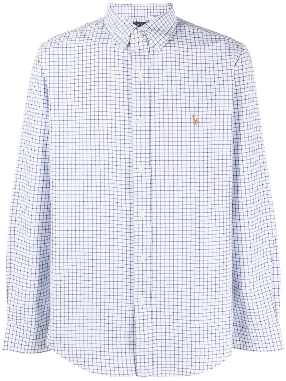 

Клетчатая рубашка с вышитым логотипом POLO RALPH LAUREN, белый