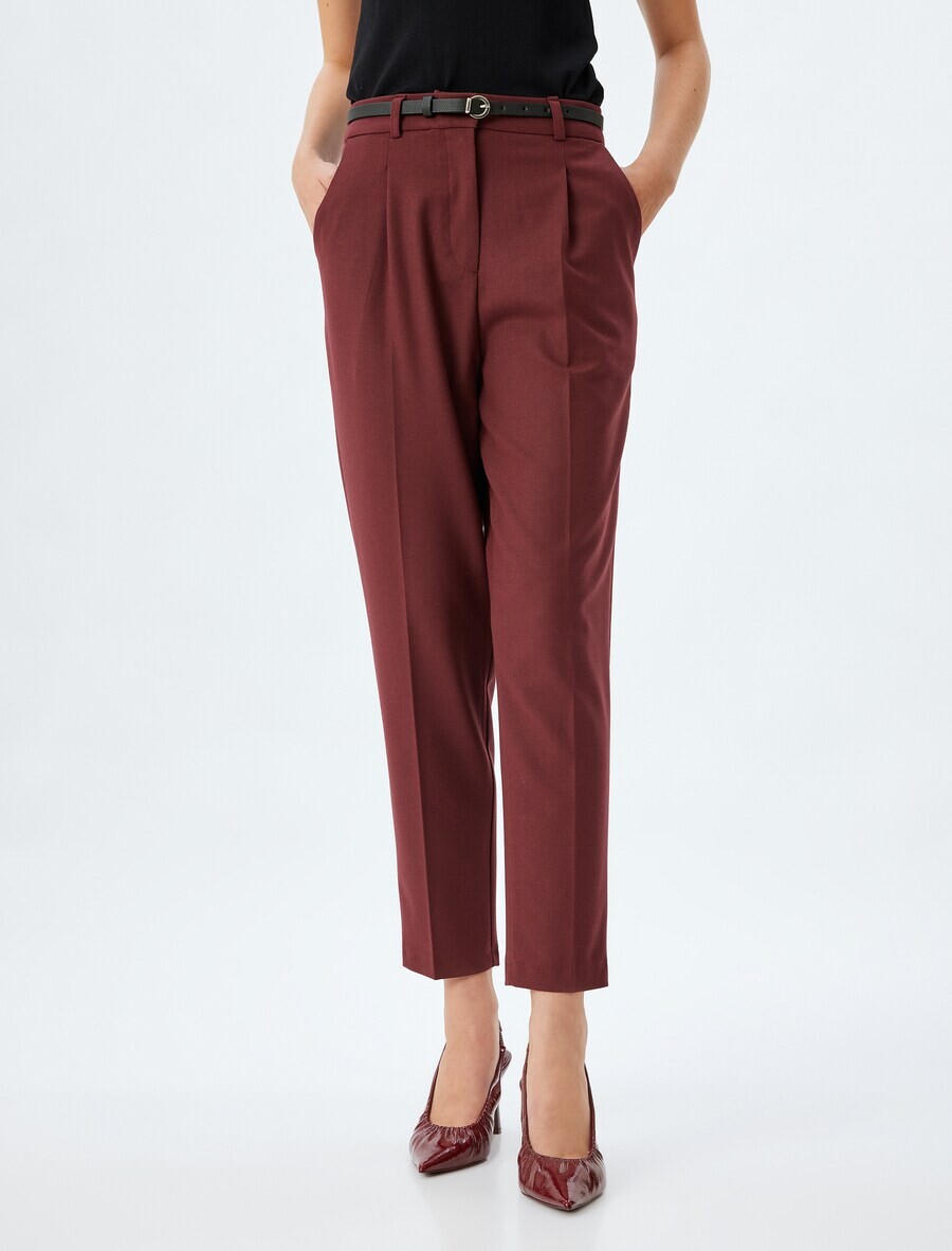 

Брюки Koton Regular Pleated Pants, бордо