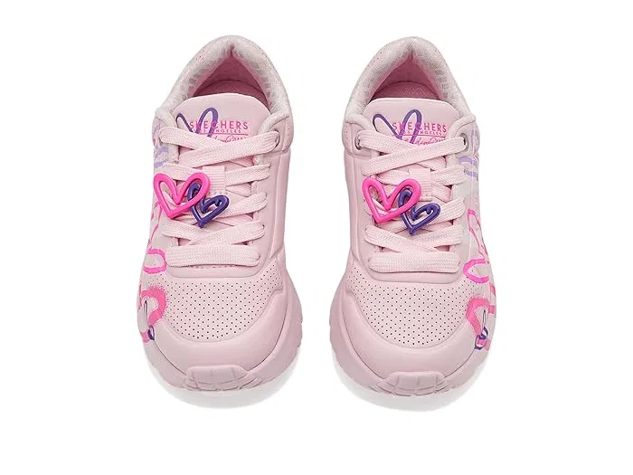 Кроссовки с принтом сердец Uno Lite Skechers Kids, Blue/Multi — фото 3