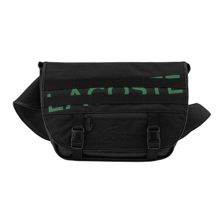 

LACOSTE Холщовая сумка-мессенджер, Black