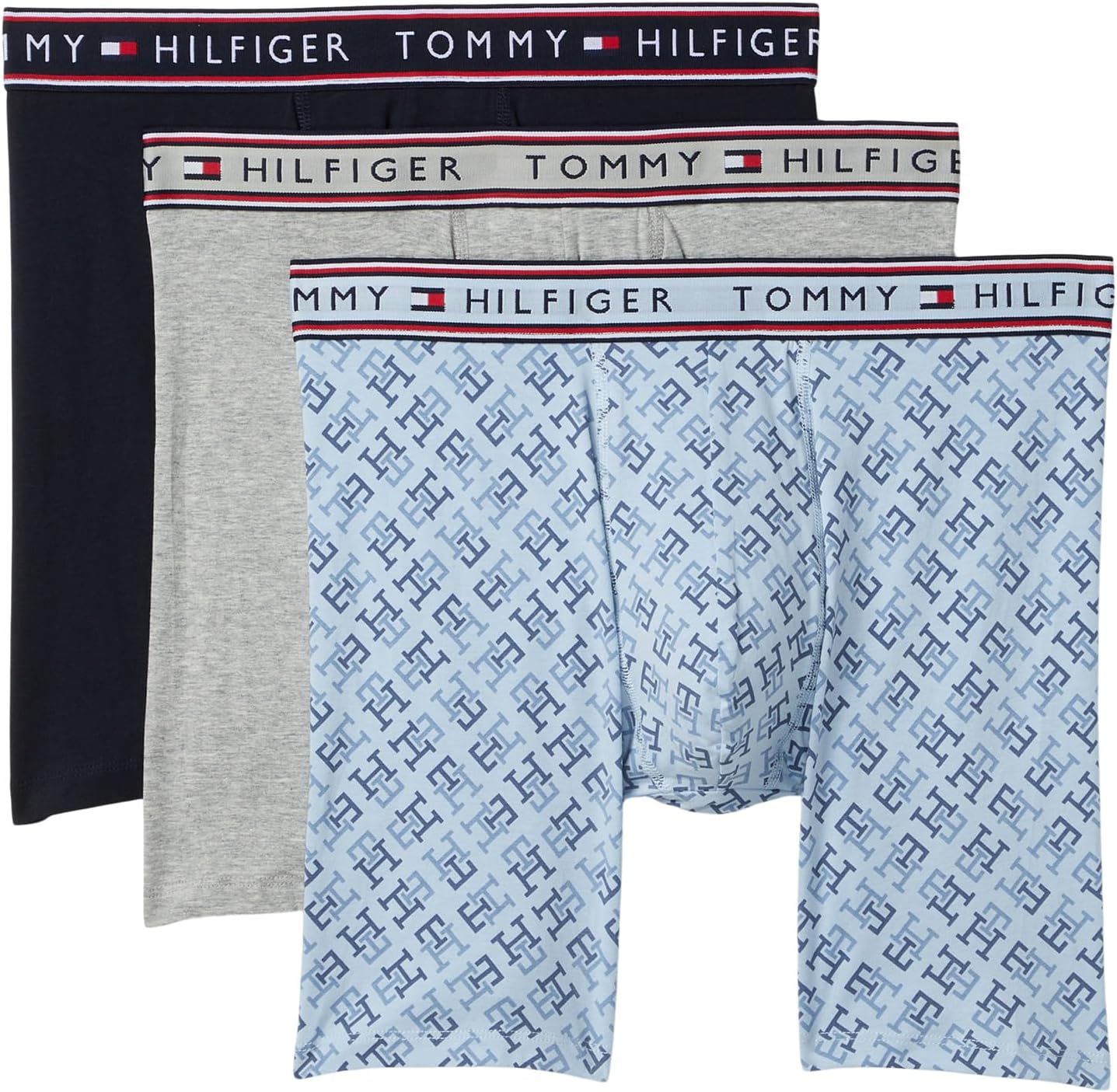 

Боксеры Tommy Hilfiger Cotton Stretch Boxer Brief 3-Pack, цвет Pearl Blue