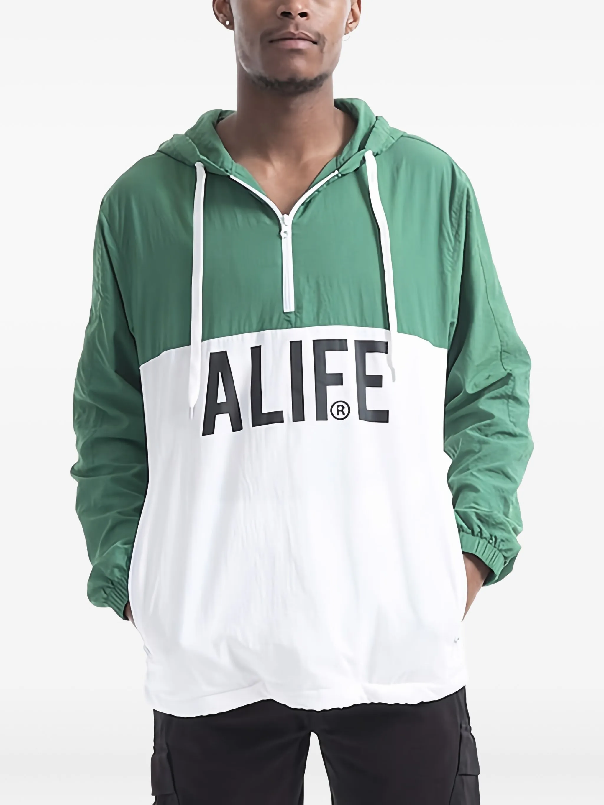 

Куртка с капюшоном и воротником на молнии Alife, белый