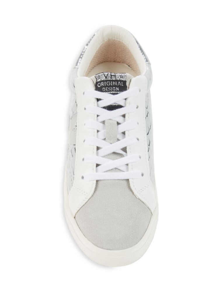 Кроссовки Edge из кожи с тиснением под крокодила Vintage Havana, цвет Light Grey — фото 4