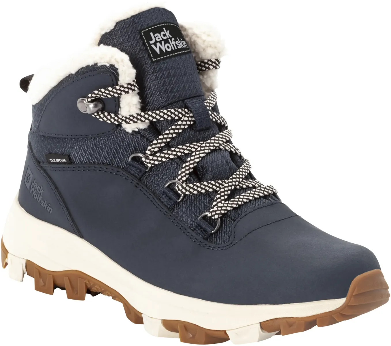 Зимние уличные ботинки Jack Wolfskin "EVERQUEST TEXAPORE MID W", водонепроницаемые и согревающие, белый