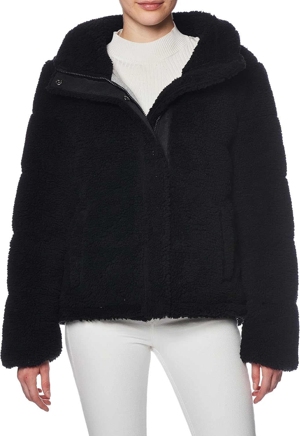 

Calvin Klein Женское пальто из искусственной овчины, Black