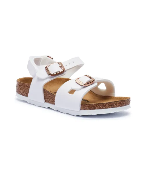 

Сандалии из кожи Рио Narrow fit Birkenstock, белый