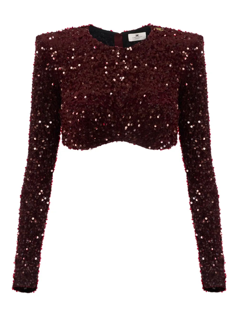 

Блузка с длинными рукавами и пайетками Elisabetta Franchi, красный