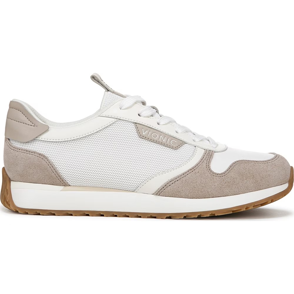 Кроссовки Monarch Vionic, white microfiber / cobblestone suede