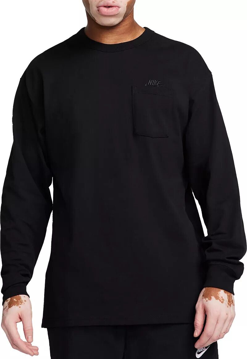 

Мужская футболка с длинными рукавами и карманами Nike Sportswear Premium Essentials, черный