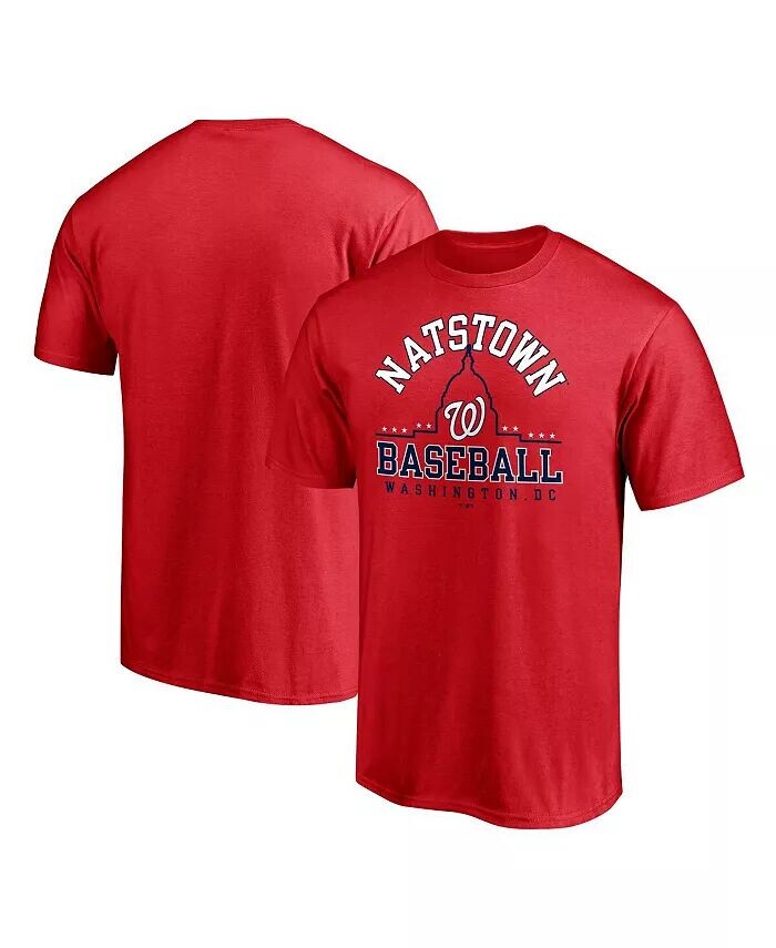 

Мужская красная футболка с логотипом Washington Nationals Hometown Fanatics
