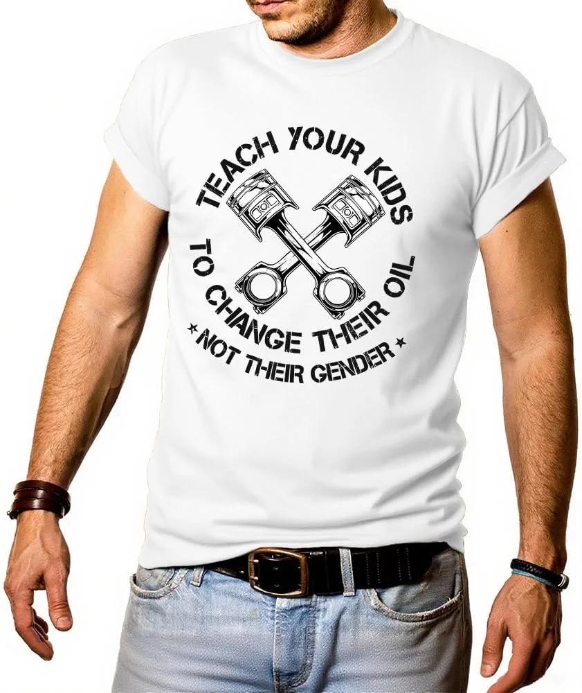 

Футболка Men Teach Your Kids to Change Their Oil Not Their Gender woati