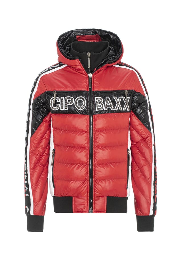 

Стеганая куртка в спортивном стиле Cipo & Baxx, красный
