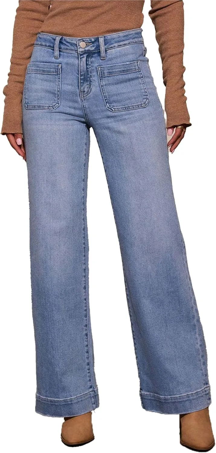 

Женские джинсы Wide Leg High Waisted с эластичным поясом