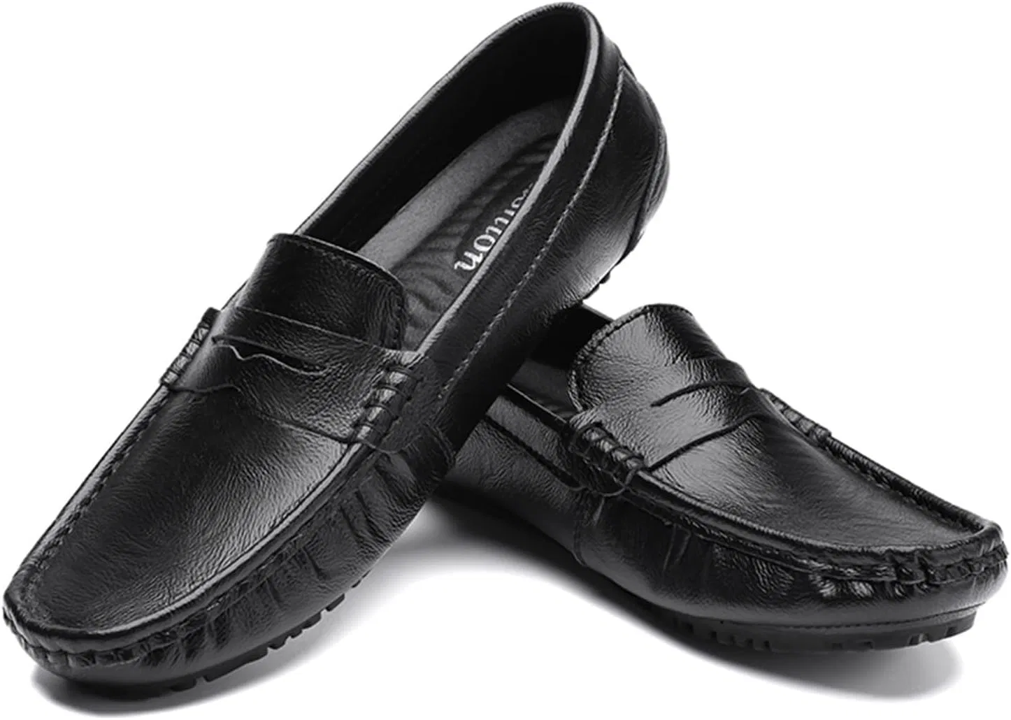 Лоферы мужские Classic Leather Slip-On, Black DHFIRUFSHLO — фото 2