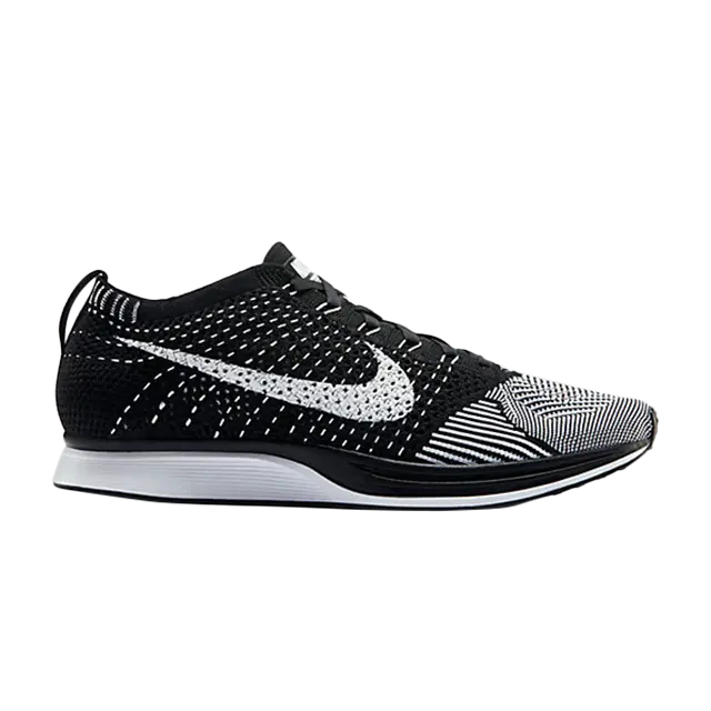 

Кроссовки Nike Flyknit Racer 'Black White', черный