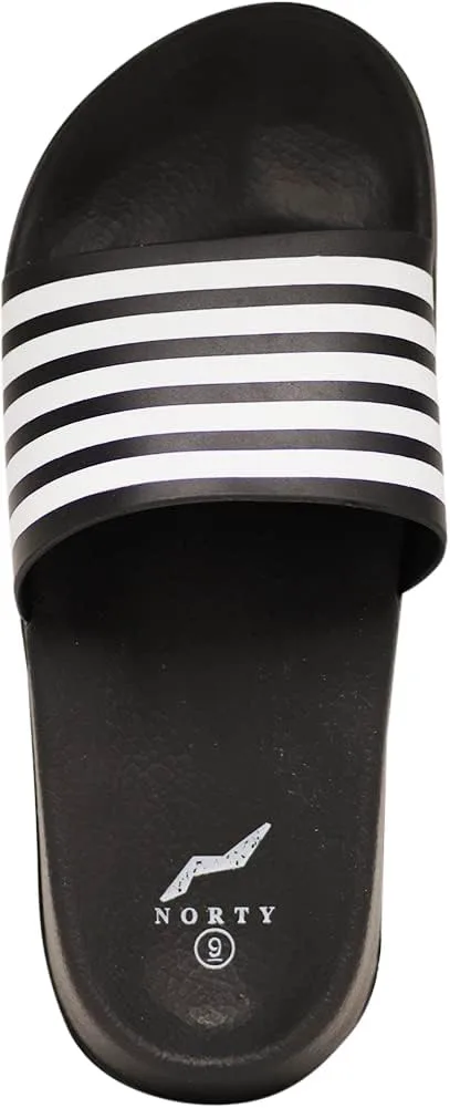 

Мужские сланцы NORTY, спортивные сандалии с открытым носком, на легкой шлепанцевой подошве для дома и улицы, размер тянет на один меньше, черный
