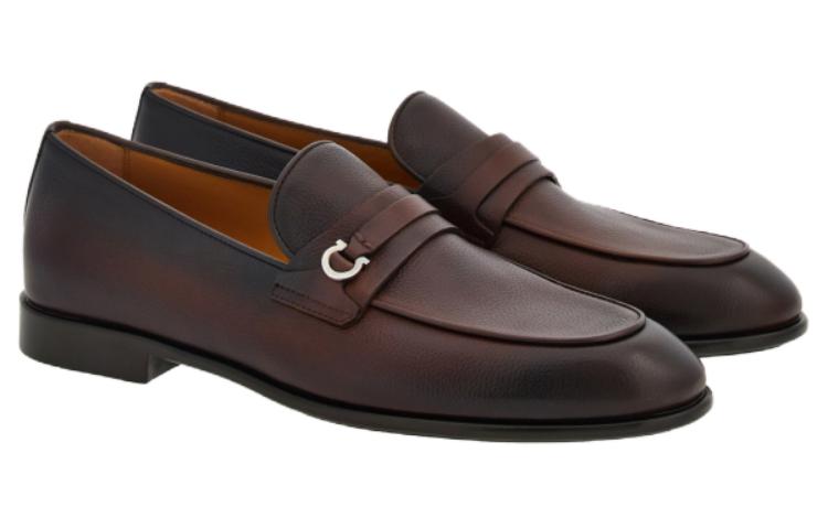 Лоферы из кожи с пряжкой Gancini Ferragamo, черный — фото 4