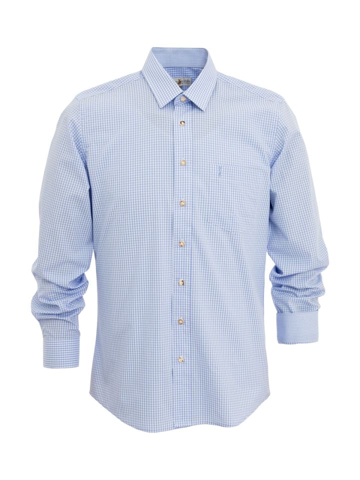 

Almsach Рубашка в клетку 722LK-CO светло-голубого цвета