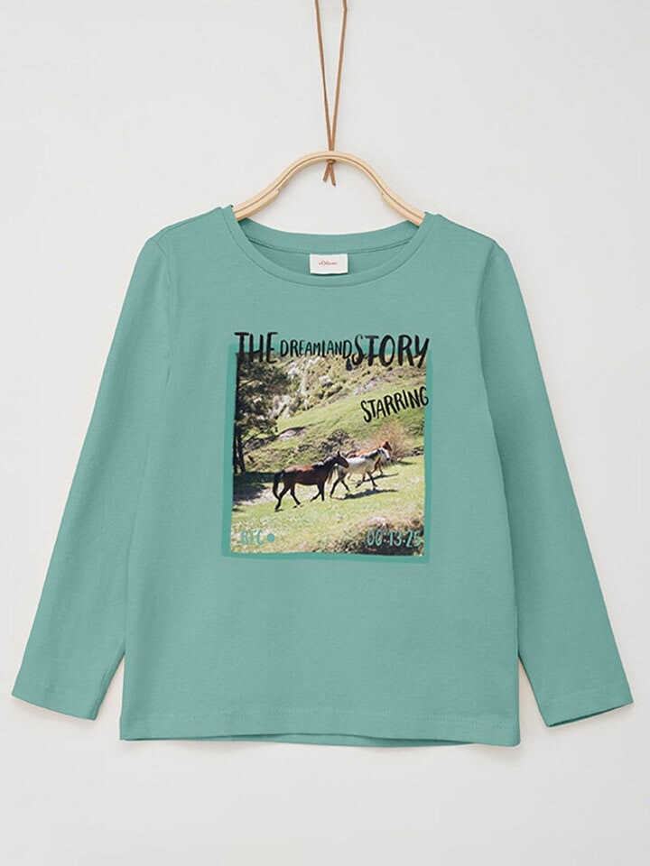 

Лонгслив s.Oliver Longsleeve, бирюзовый