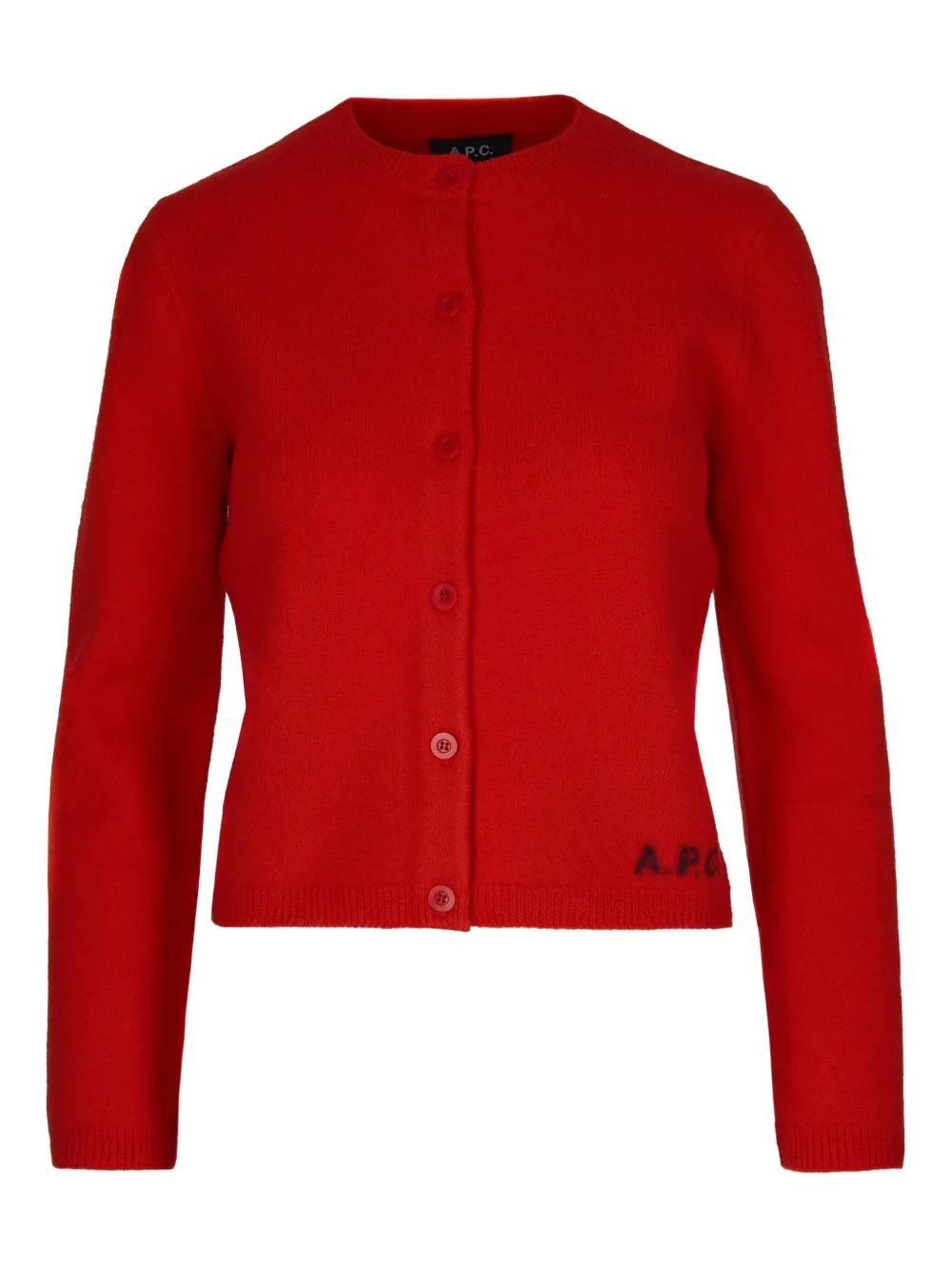

Кардиган с логотипом A.P.C., красный