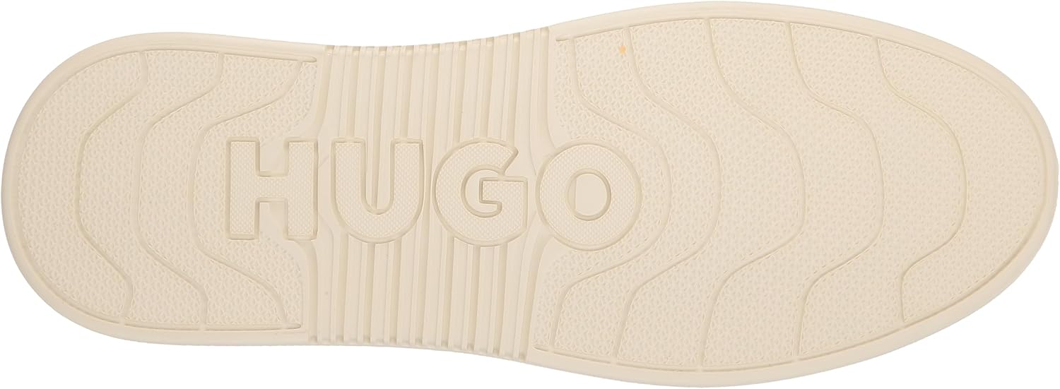 Кроссовки Hugo Mens Cupsole из кожи на шнуровке, белый — фото 4