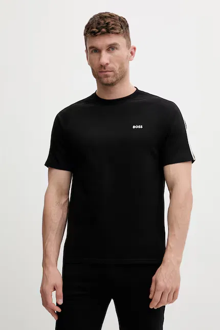 Футболка хлопковая Iconic T-Shirt BOSS, черный