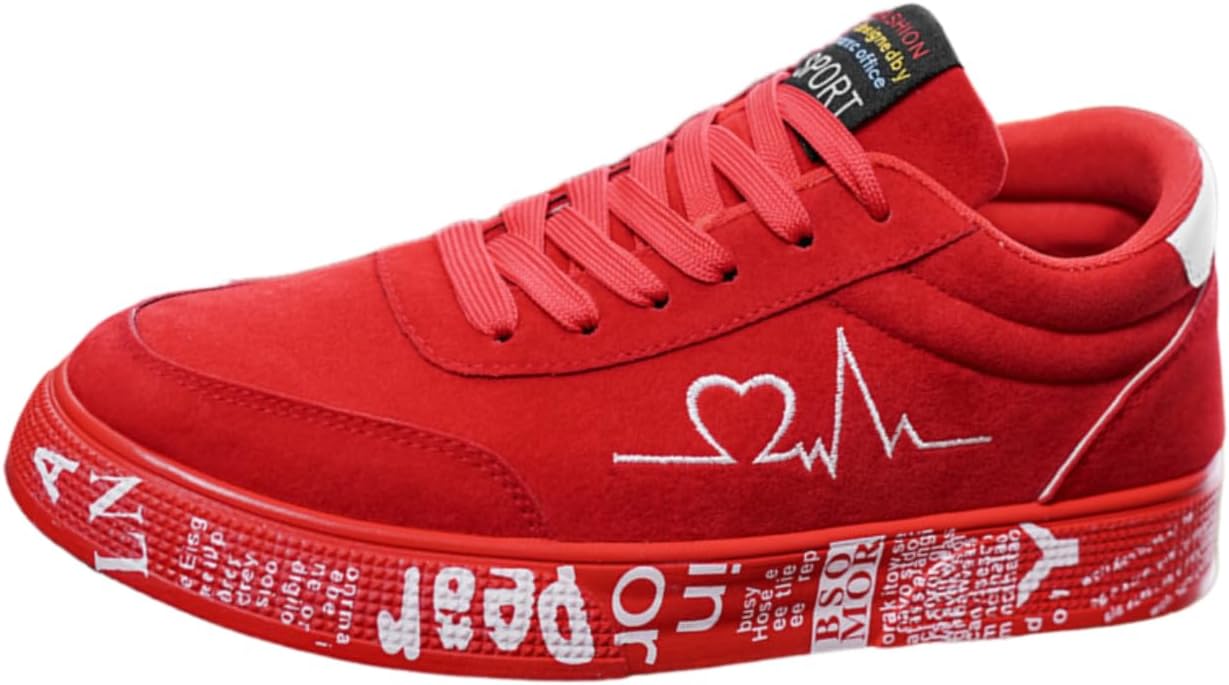 

Противоскользящие легкие мужские кроссовки без шнурков для ходьбы, спортзал, с принтом в виде сердца, обувь больших размеров для мужчин Lexamen, A Style a