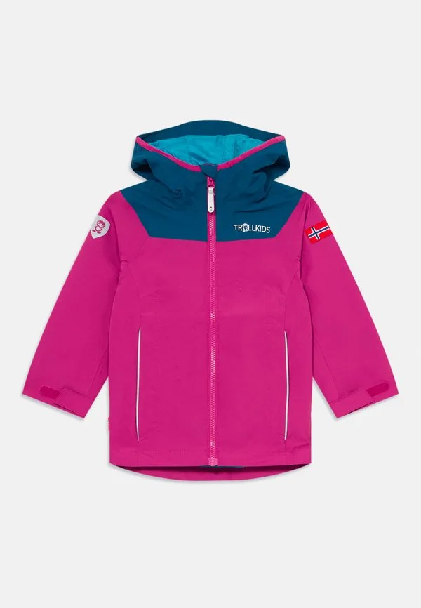 Куртка для активного отдыха bergen Trollkids, Bright Berry/Madeira Blue/Dark Turquoise