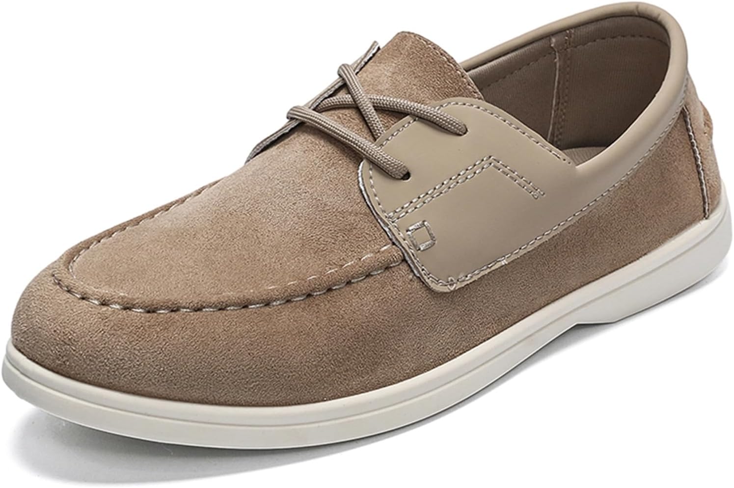 

Мужские легкие дышащие лоферы на мягкой подошве из текстиля, лодочные туфли с мягким материалом, похожим на замшу, с нескользящей резиновой подошвой, удобные для повседневной ходьбы, вождения, путешествий и повседневного отдыха Tixewsjh, бежевый