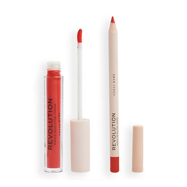Жидкая помада + подводка Lip Contour Kit Revolution, цвет sassy red — фото 2