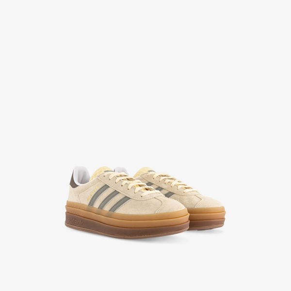 Кроссовки Adidas Gazelle Bold Suede, серебряный — фото 3