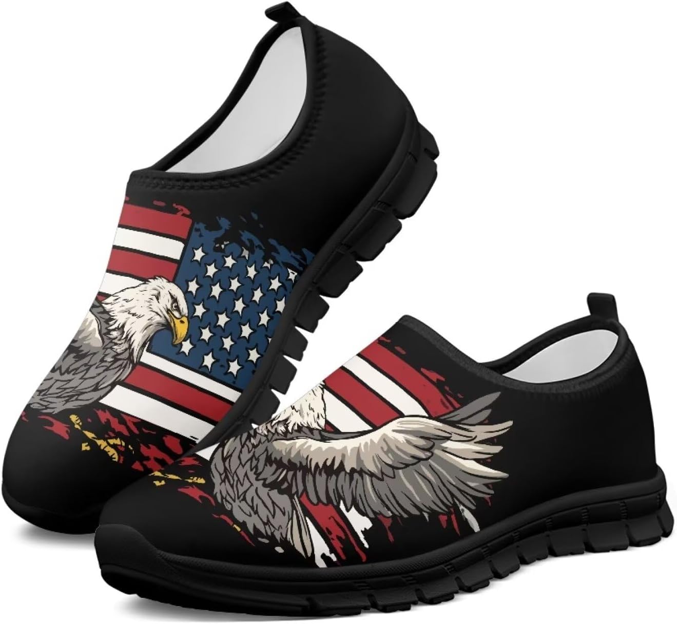

Мужские слипоны, модные повседневные кроссовки для мужчин, удобная обувь для ходьбы Fonplted, Eagle American Flag