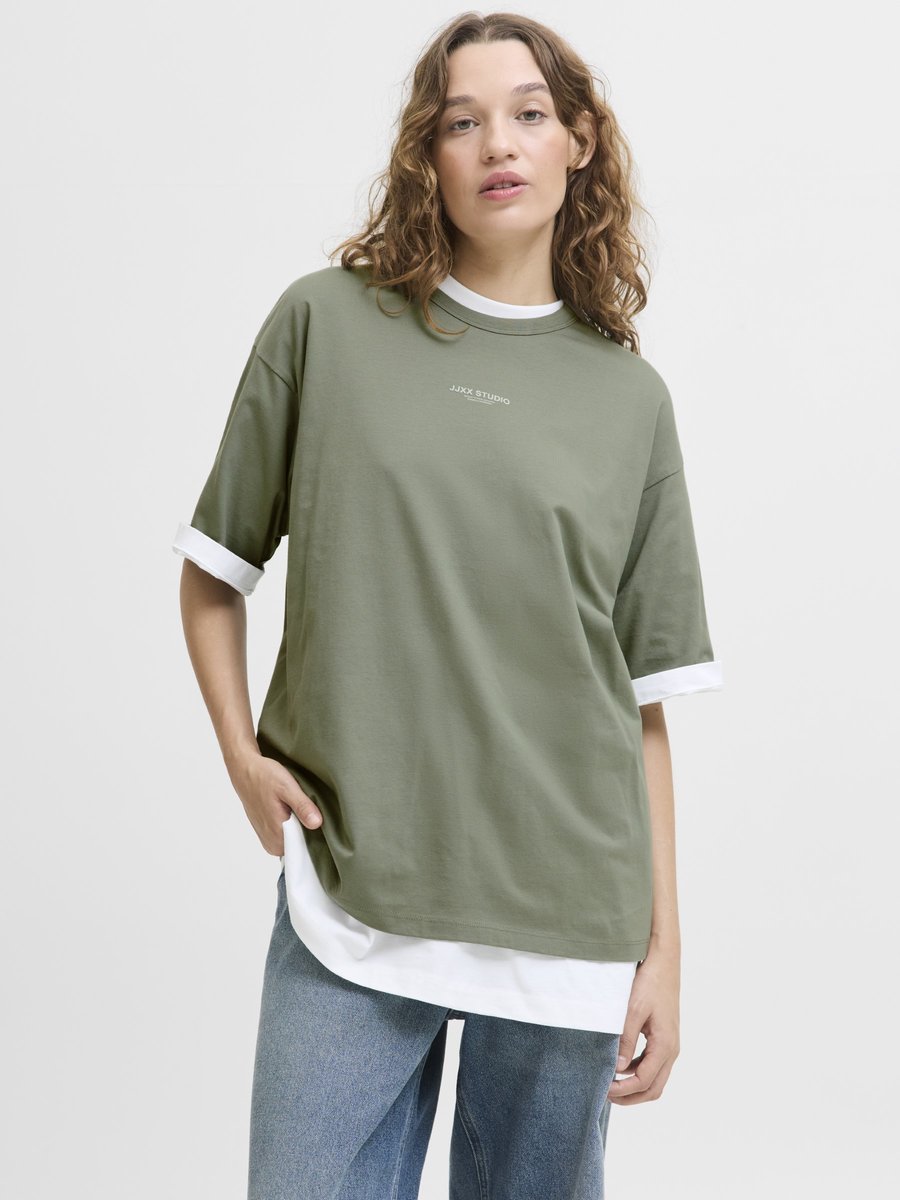 

Футболка JJXX JXSTUDIO VESTERBRO LOOSE TEE, Sea Spray/Bright White/Green, Белый, Футболка JJXX JXSTUDIO VESTERBRO LOOSE TEE, Sea Spray/Bright White/Green