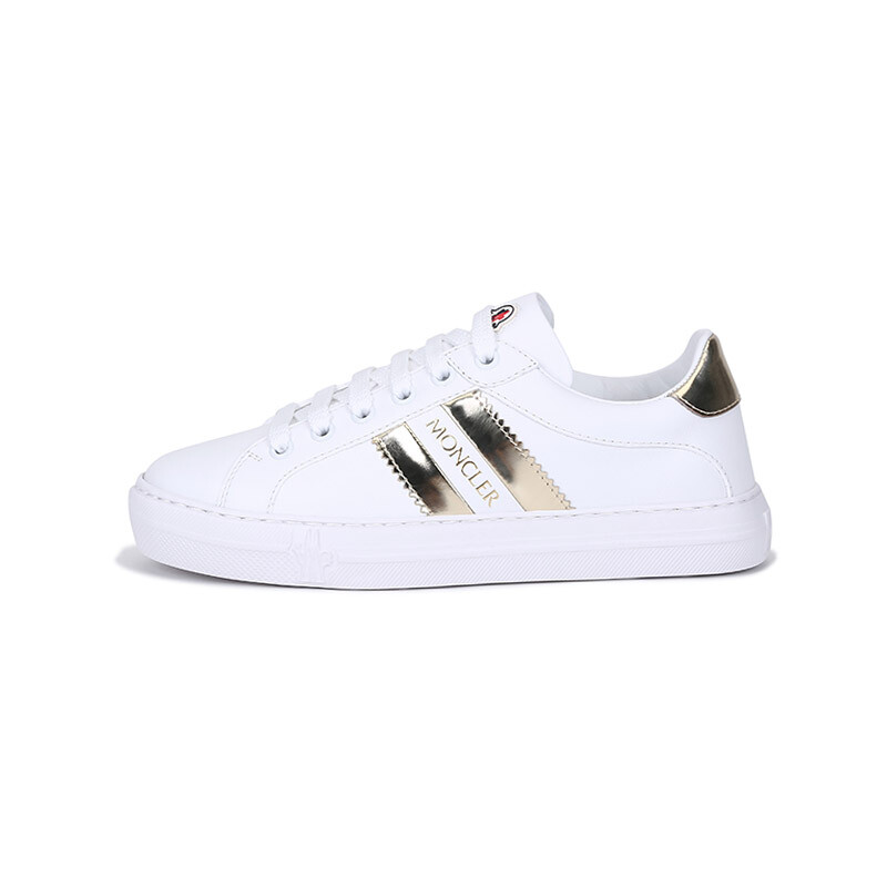 

Кеды, скейтборд обувь женская низкая золотой Moncler, цвет White Gold Tail