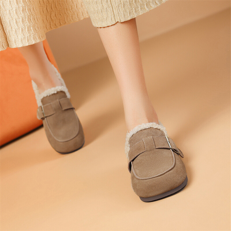 Зимние ботинки женские Josiny, цвет Camel (Heel Height 1.5cm)