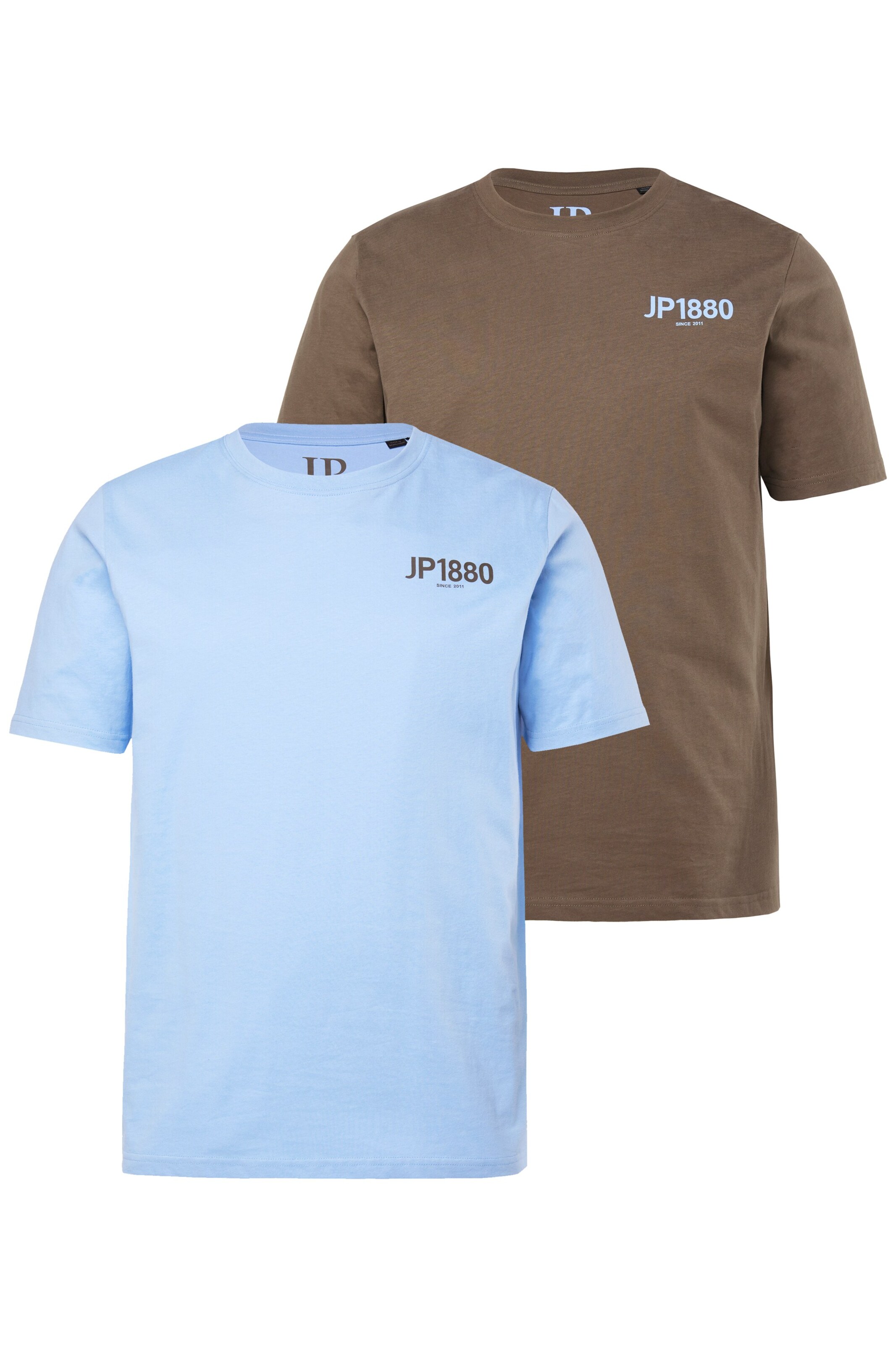 

JP1880 Футболка в светло-голубом, коричневом