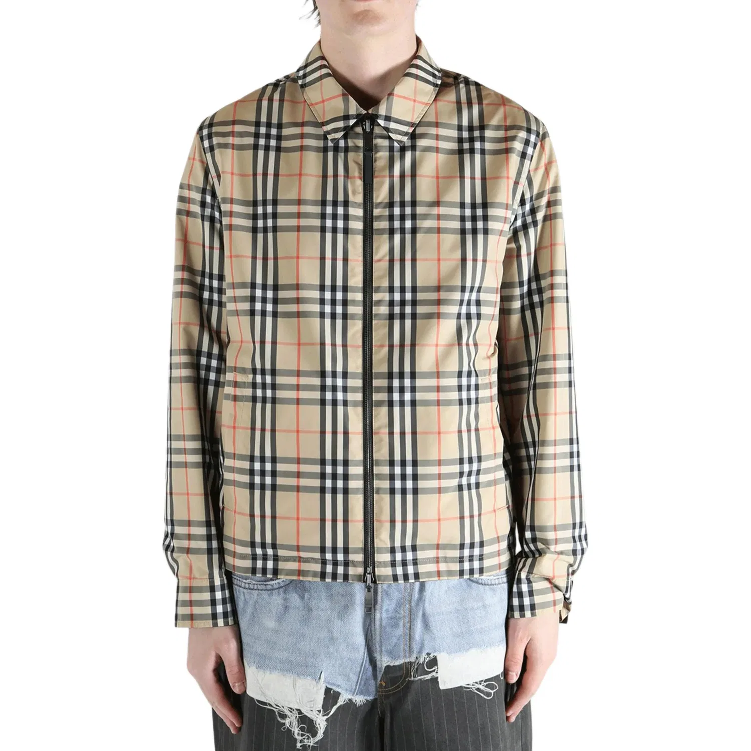 Куртка мужская Burberry SS26 Jackets & Coats, черный мультиколор — фото 4